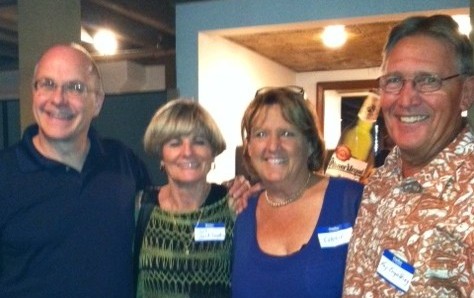 Pictured are Stocks, Idaho Representative Janie Ward Engelking (retired BEA member from Riverside Elementary), Stocks' wife Connie Hutchison (former IEA president and UniServ Director in Coeur d'Alene), and Kay Engelking, BEA retiree who taught at Monroe Elementary.