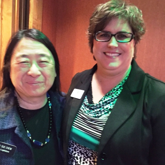 Rep. Sue Chew and BEA president Stephanie Myers